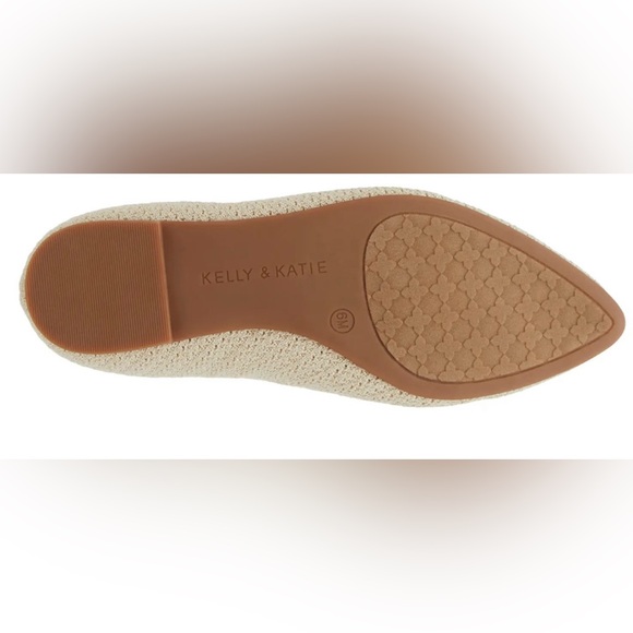 Kelly & Katie Beige Textured Flats - Picture 3 of 6